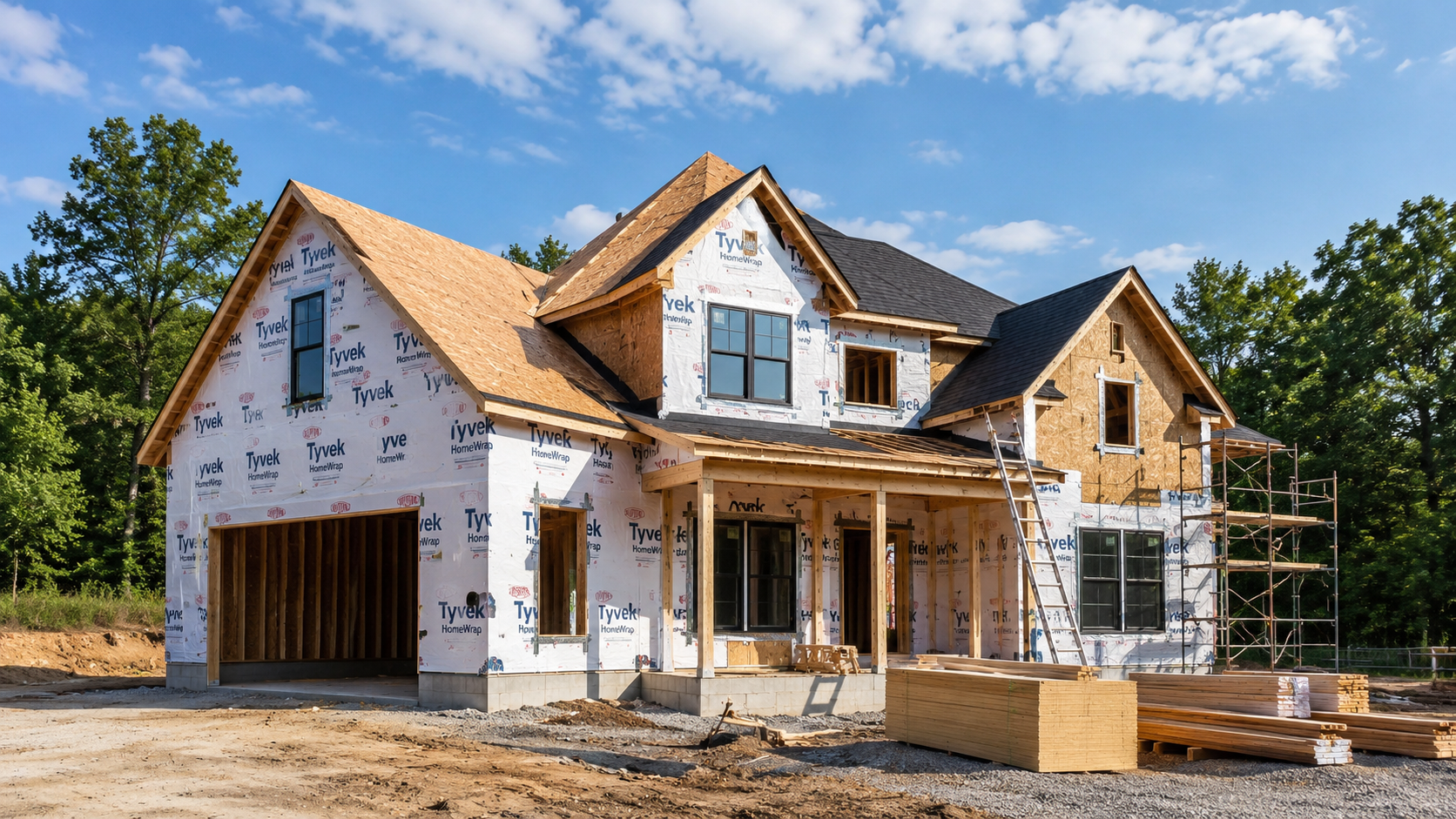 New construction framing by Even Construction in Huron, SD